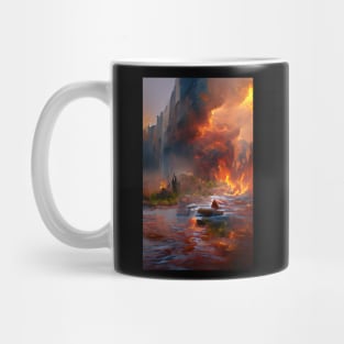 Water and Fire Fantasy Art Style Mug